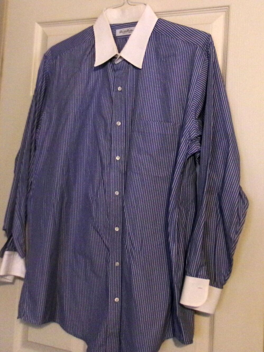 BROOKS BROTHERS SPECIAL ORDER Contrast Collar Long Sleeve Shirt Size 17 1/2 X 33